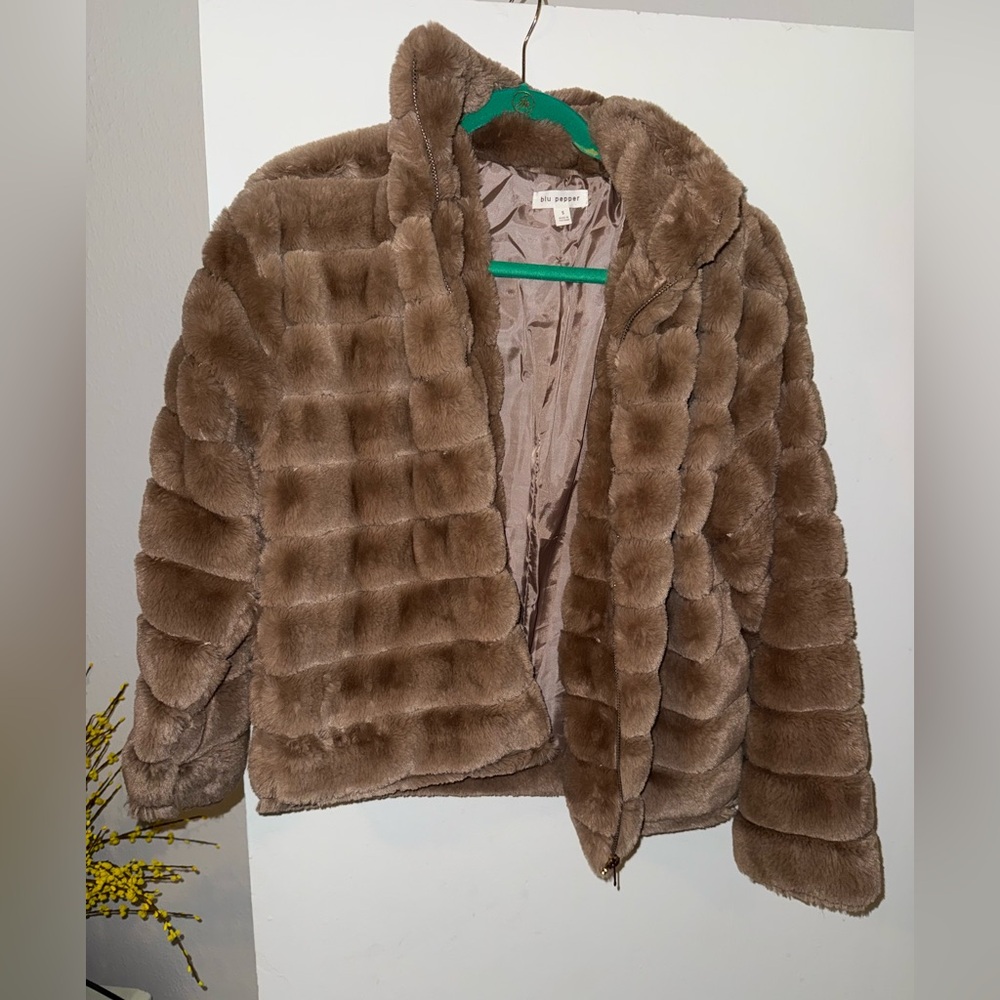 Brown Faux Fur Jacket